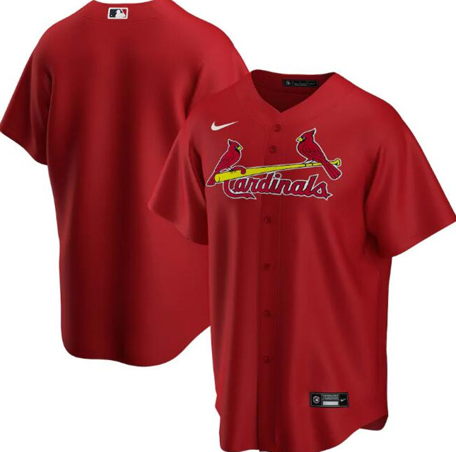 Men's St. Louis Cardinals Blank Red MLB Cool Base Stitched Jersey