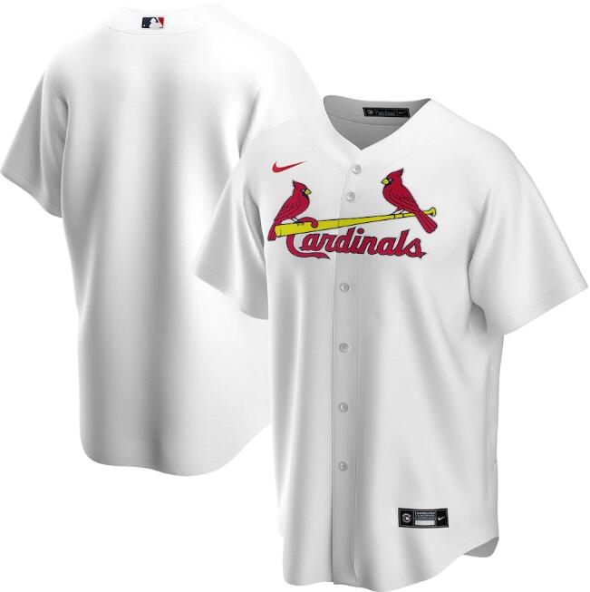 Men's St. Louis Cardinals Blank White MLB Cool Base Stitched Jersey