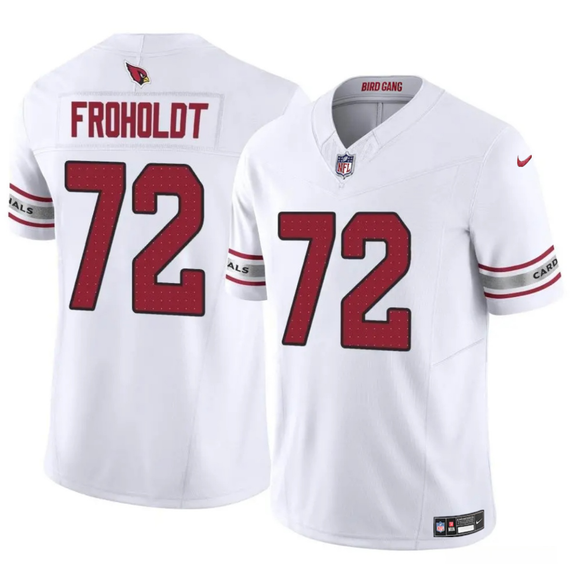 Men's Arizona Cardinals #72 Hjalte Froholdt White 2025 F.U.S.E. Vapor Untouchable Limited Stitched Jersey