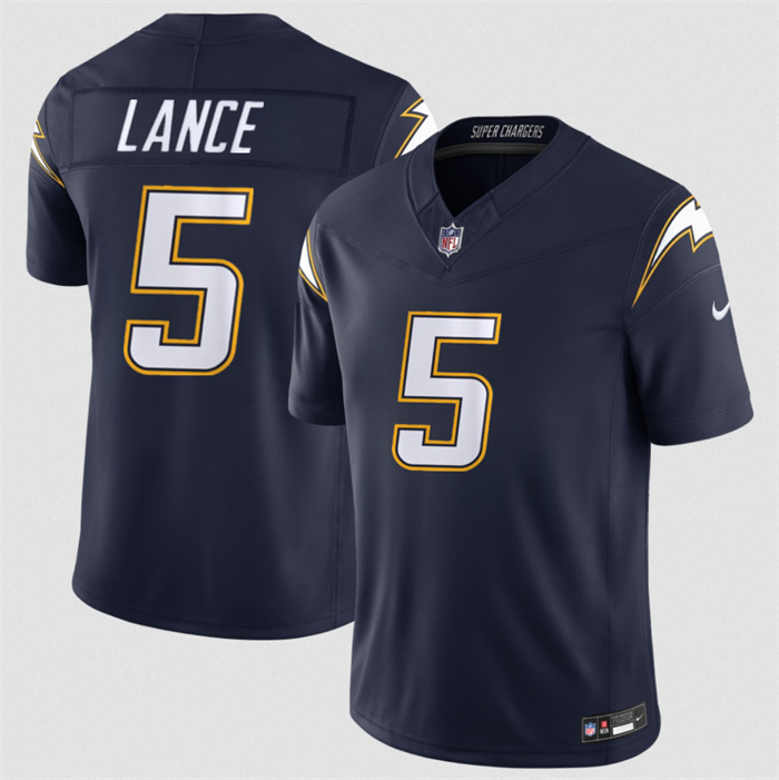 Men's Los Angeles Chargers #5 Trey Lance Navy 2026 F.U.S.E. Alternate Vapor Limited Stitched Football Jersey