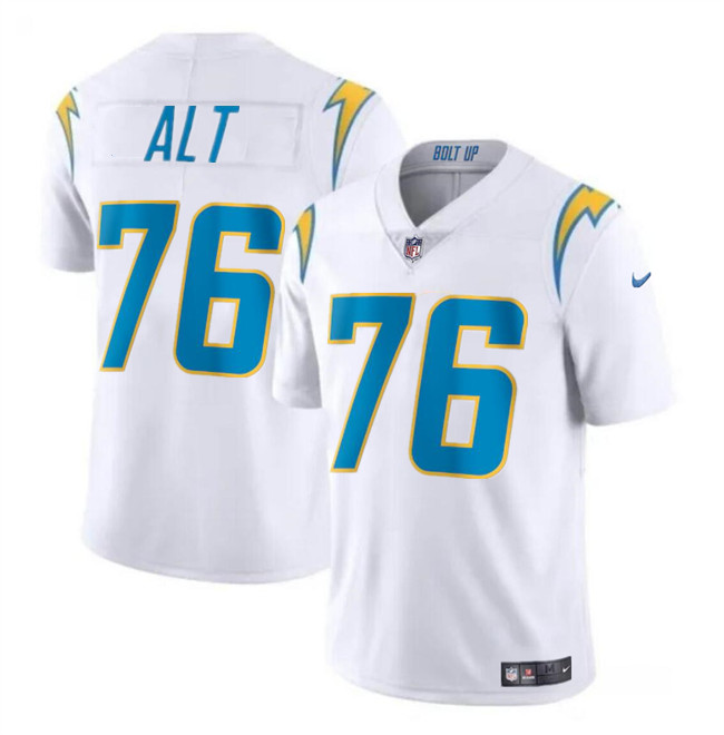 Men's Los Angeles Chargers #76 Joe Alt White Vapor Limited Stitched Football Jersey