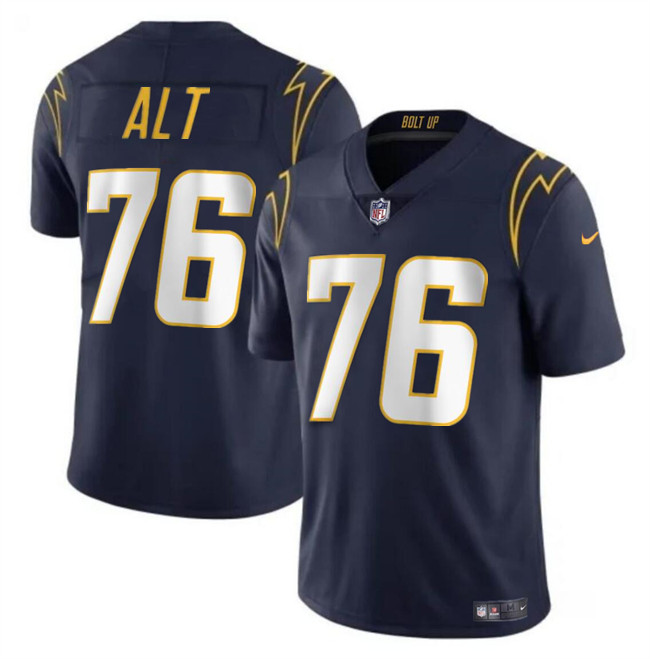 Men's Los Angeles Chargers #76 Joe Alt Navy Vapor Limited Stitched Football Jersey