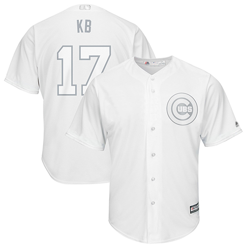 Cubs #17 Kris Bryant White "KB" Players Weekend Cool Base Stitched MLB Jersey