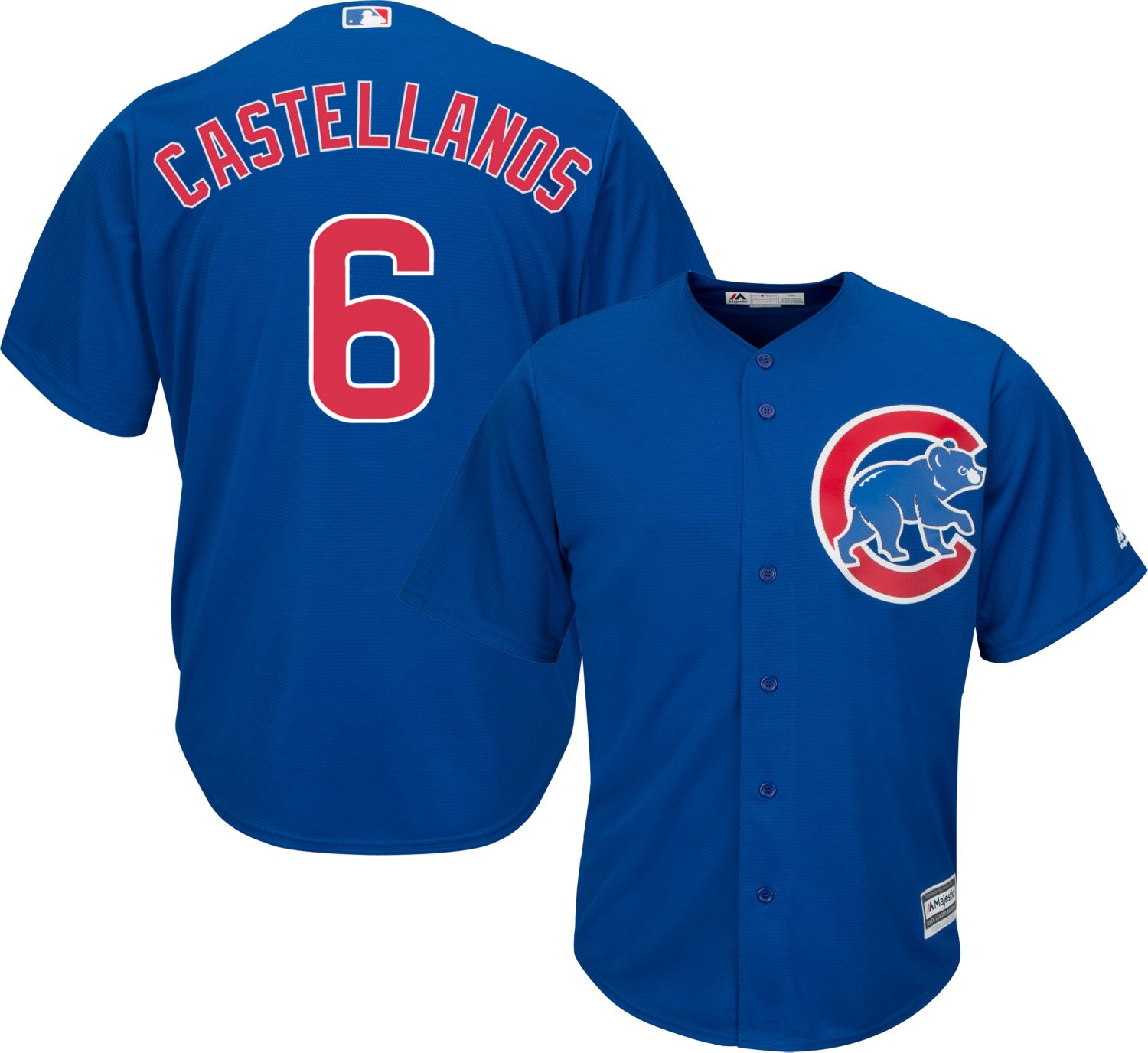 Cubs #6 Nicholas Castellanos Blue New Cool Base Stitched MLB Jersey