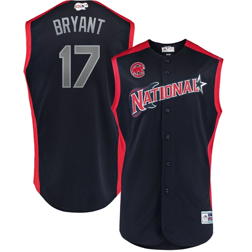 Cubs #17 Kris Bryant Navy 2019 All-Star National League Stitched MLB Jersey