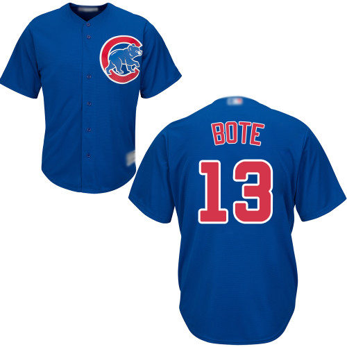 Cubs #13 David Bote Blue New Cool Base Stitched MLB Jersey