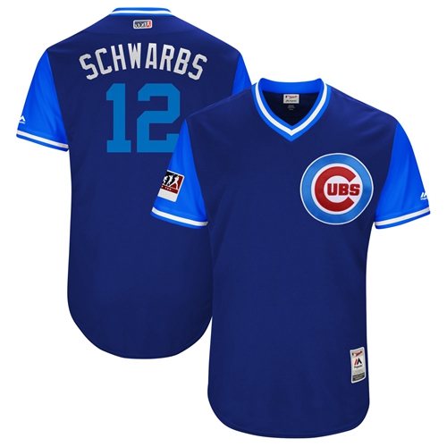 Cubs #12 Kyle Schwarber Royal "Schwarbs" Players Weekend Authentic Stitched MLB Jersey