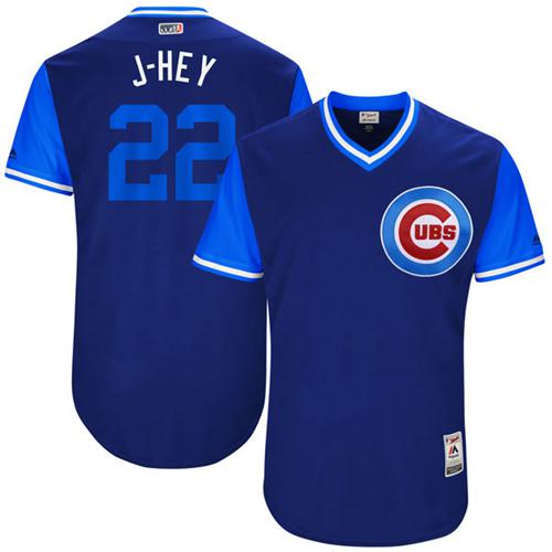 Cubs #22 Jason Heyward Royal "J-Hey" Players Weekend Authentic Stitched MLB Jersey