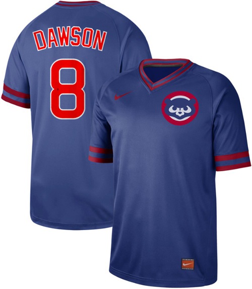 Nike Cubs #8 Andre Dawson Royal Authentic Cooperstown Collection Stitched MLB Jersey