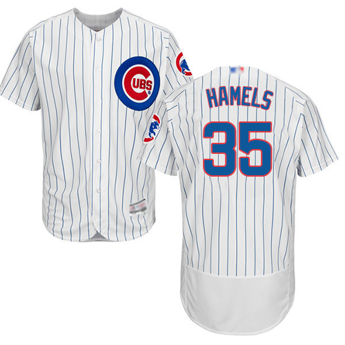 Cubs #35 Cole Hamels White Flexbase Authentic Collection Stitched MLB Jersey