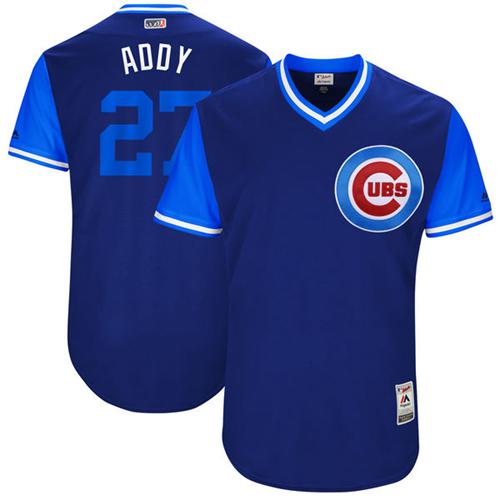 Cubs #27 Addison Russell Royal "Addy" Players Weekend Authentic Stitched MLB Jersey