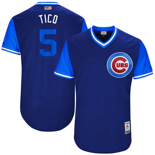 Cubs #5 Albert Almora Jr. Royal "Tico" Players Weekend Authentic Stitched MLB Jersey