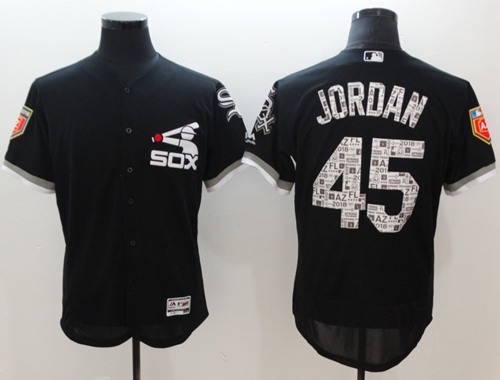 White Sox #45 Michael Jordan Black 2018 Spring Training Authentic Flex Base Stitched MLB Jersey