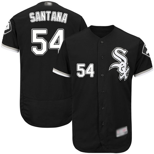 White Sox #54 Ervin Santana Black Flexbase Authentic Collection Stitched MLB Jersey