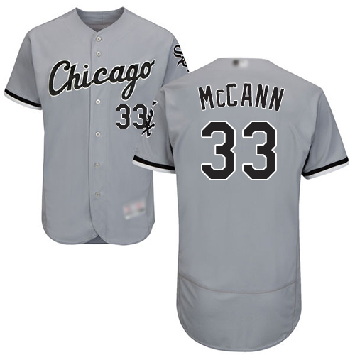 White Sox #33 James McCann Grey Flexbase Authentic Collection Stitched MLB Jersey