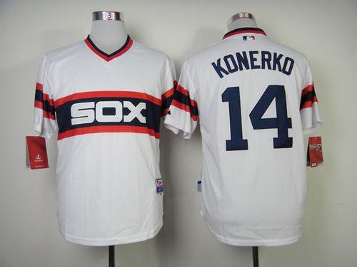 White Sox #14 Paul Konerko White Alternate Home Cool Base Stitched MLB Jersey