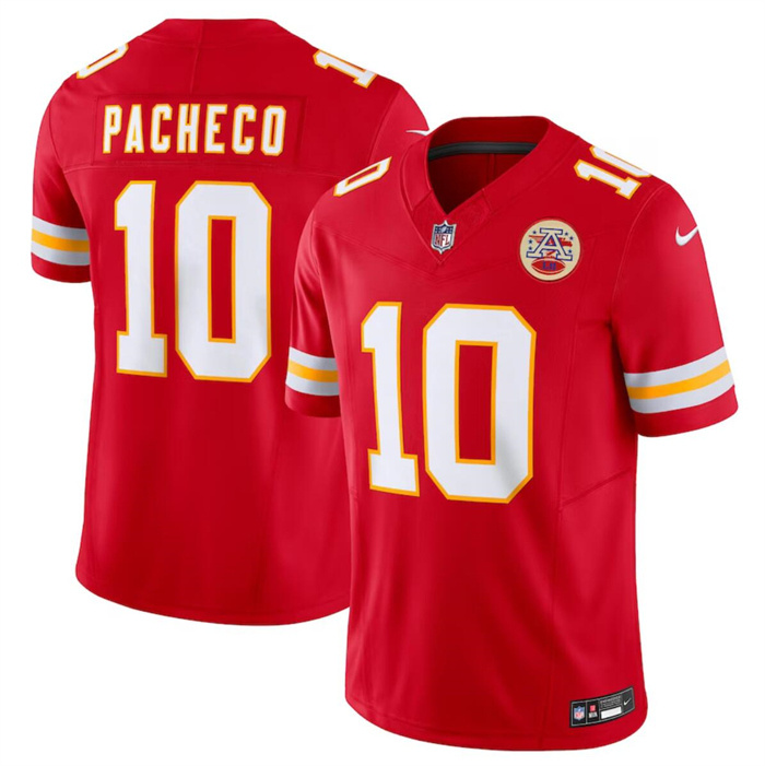 Men’s Kansas City Chiefs #10 Isiah Pacheco Red 2023 F.U.S.E. Vapor Untouchable Limited Stitched Jersey