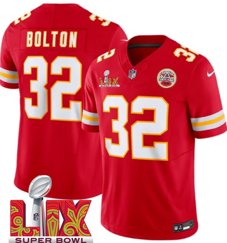 Men's Kansas City Chiefs #32 Nick Bolton Red F.U.S.E. 24/25 Super Bowl LIX Vapor Untouchable Limited Stitched Football Jersey Men's Kansas City Chiefs #32 Nick Bolton Red F.U.S.E. 24/25 Super Bowl LIX Vapor Untouchable Limited Stitched Football Jersey