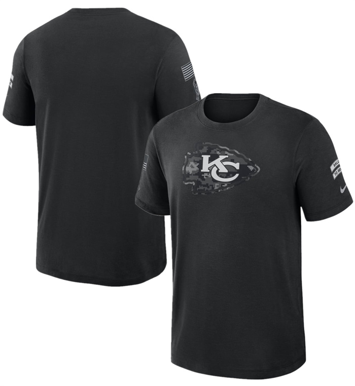 Men's Kansas City Chiefs Black 2026 Salute to Service Sideline Dri-FIT T-Shirt