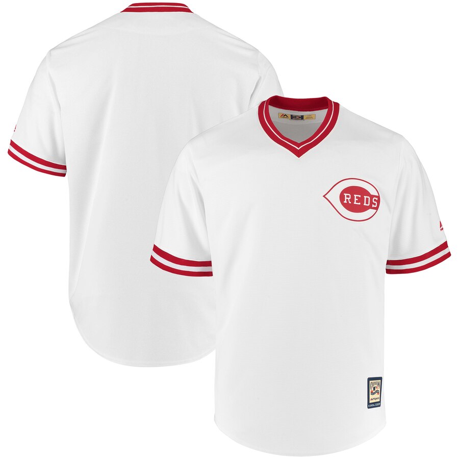 Cincinnati Reds Blank Majestic Cooperstown Collection 1990 Cool Base Jersey White