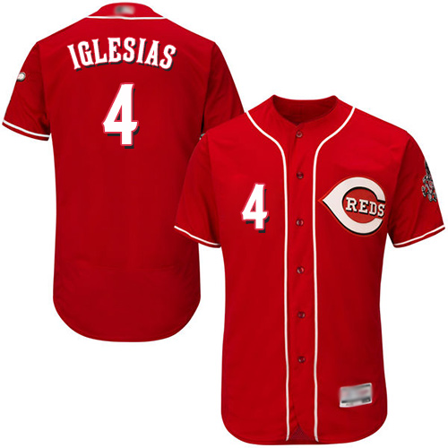 Reds #4 Jose Iglesias Red Flexbase Authentic Collection Stitched MLB Jersey