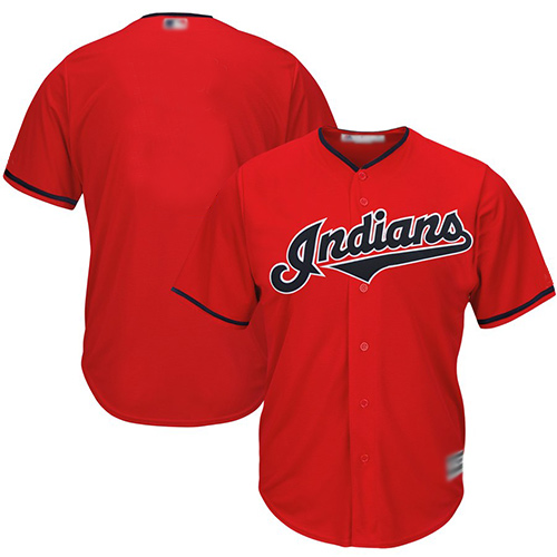 Indians Blank Red New Cool Base Stitched MLB Jersey