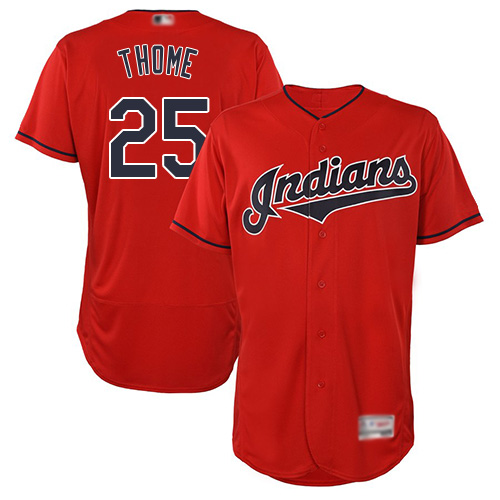 Indians #25 Jim Thome Red Flexbase Authentic Collection Stitched MLB Jersey