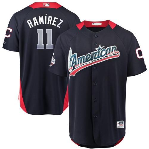 Indians #11 Jose Ramirez Navy Blue 2018 All-Star American League Stitched MLB Jersey