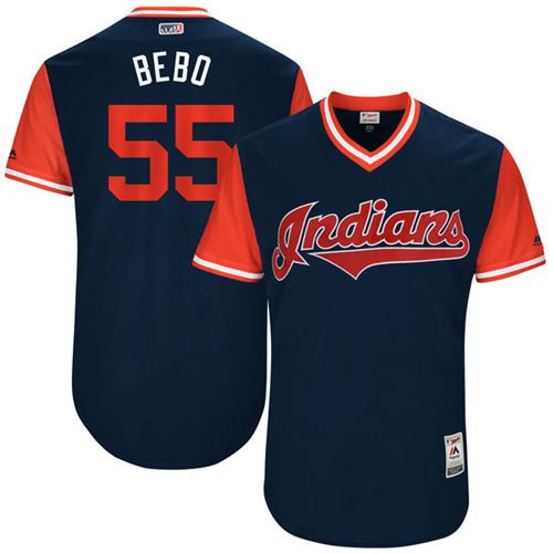 Indians #55 Roberto Perez Navy "Bebo" Players Weekend Authentic Stitched MLB Jersey