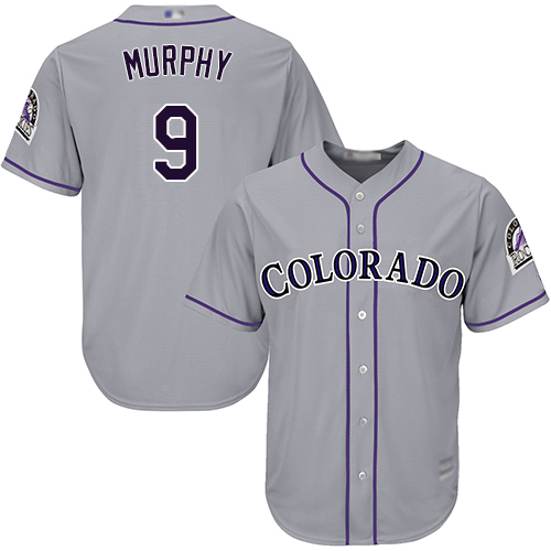 Rockies #9 Daniel Murphy Grey New Cool Base Stitched MLB Jersey