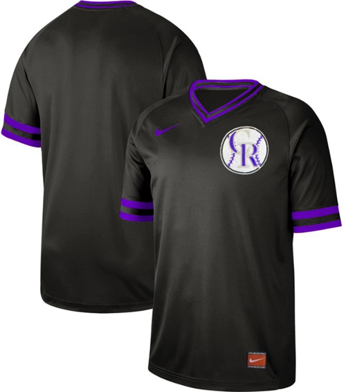 Nike Rockies Blank Black Authentic Cooperstown Collection Stitched MLB Jersey