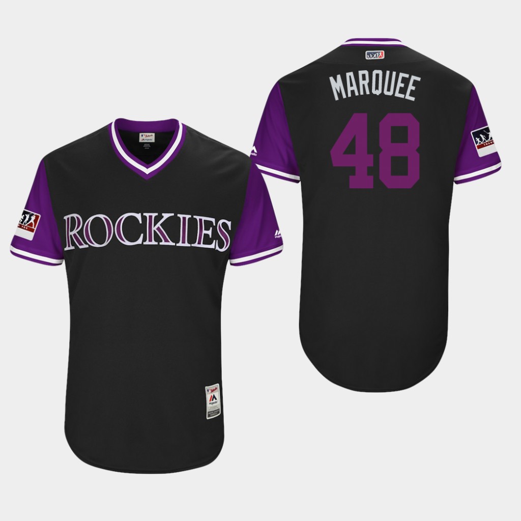 Rockies #48 German Marquez Black Players Weekend Authentic Stitched MLB Jersey