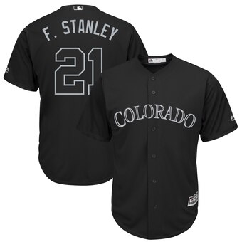 Colorado Rockies #21 Kyle Freeland F. Stanley Majestic 2019 Players' Weekend Cool Base Player Jersey Black