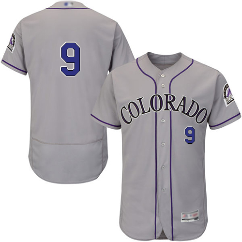 Rockies #9 Daniel Murphy Grey Flexbase Authentic Collection Stitched MLB Jersey
