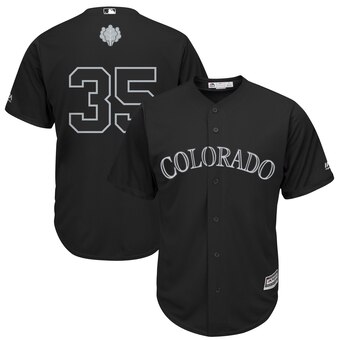 Colorado Rockies #35 Chad Bettis Majestic 2019 Players' Weekend Cool Base Player Jersey Black