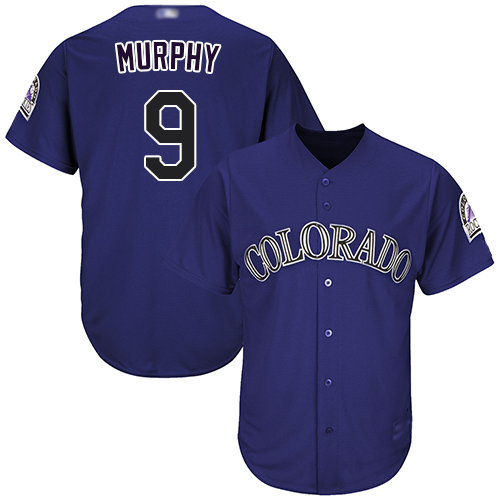 Rockies #9 Daniel Murphy Purple New Cool Base Stitched MLB Jersey