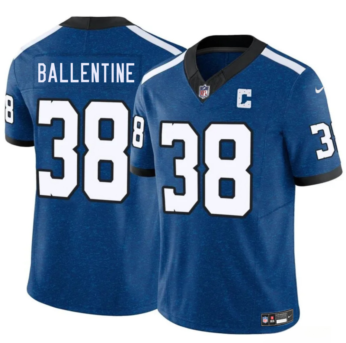 Men's Indianapolis Colts #38 Corey Ballentine Blue 2025 F.U.S.E. Throwback Vapor Limited Stitched Football Jersey Men's Indianapolis Colts #38 Corey Ballentine Blue 2025 F.U.S.E. Throwback Vapor Limited Stitched Football Jersey