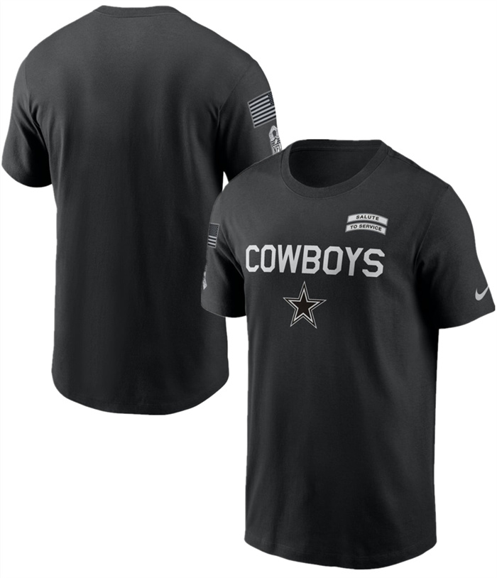 Men's Dallas Cowboys Black 2026 Salute to Service Sideline Dri-FIT T-Shirt