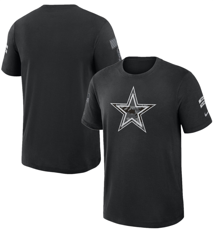Men's Dallas Cowboys Black 2026 Salute to Service Sideline Dri-FIT T-Shirt