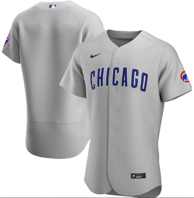 Men's Chicago Cubs Blank Grey MLB Flex Base Stitched Jersey