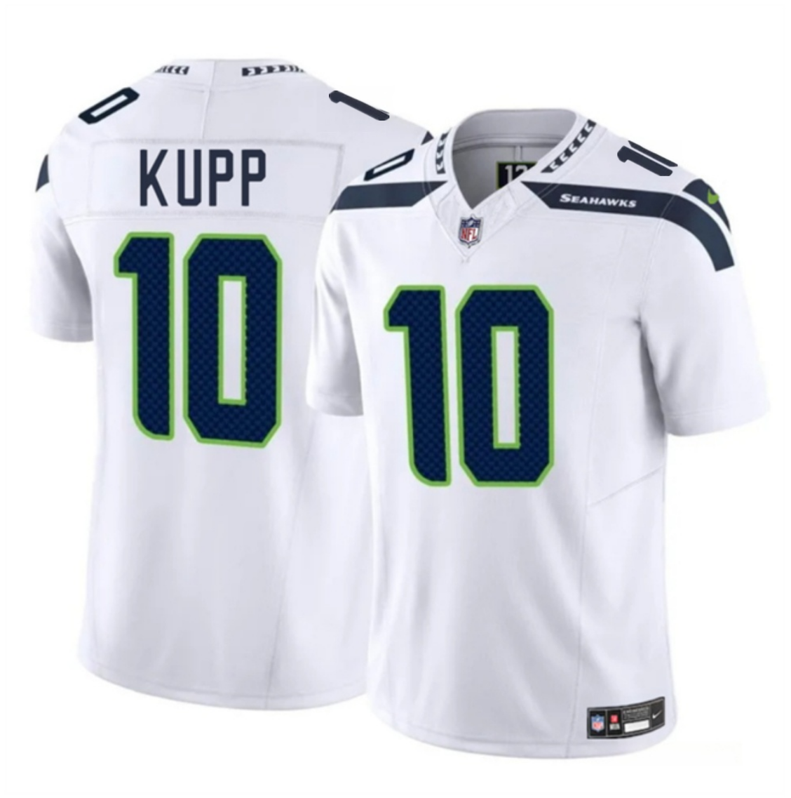 Men's Seattle Seahawks #10 Cooper Kupp White 2025 F.U.S.E. Vapor Limited Stitched Football Jersey