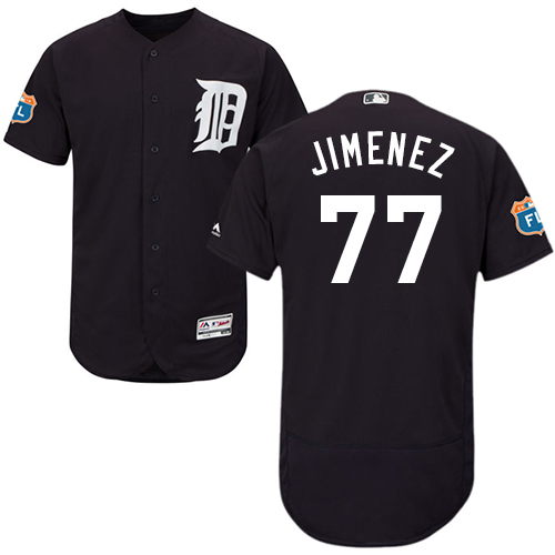 Tigers #77 Joe Jimenez Navy Blue Flexbase Authentic Collection Stitched MLB Jersey