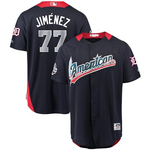 Tigers #77 Joe Jimenez Navy Blue 2018 All-Star American League Stitched MLB Jersey