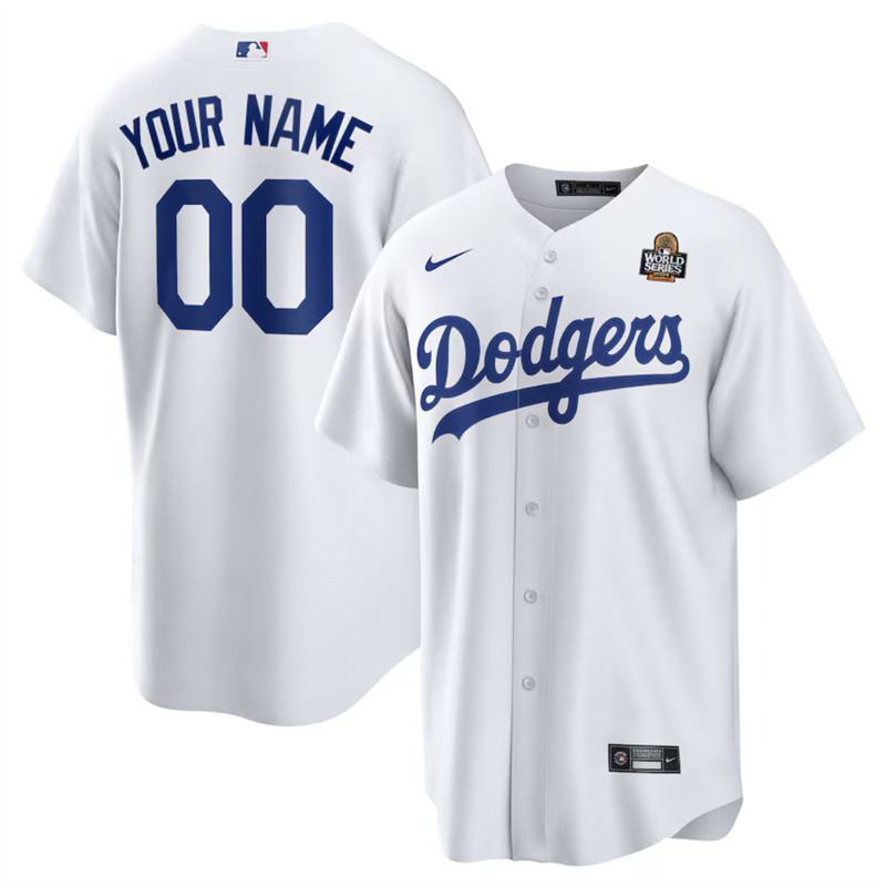Men's Los Angeles Dodgers ACTIVE PLAYER Custom White 2024 World Series Cool Base Stitched Baseball Jersey Men's Los Angeles Dodgers ACTIVE PLAYER Custom White 2024 World Series Cool Base Stitched Baseball Jersey