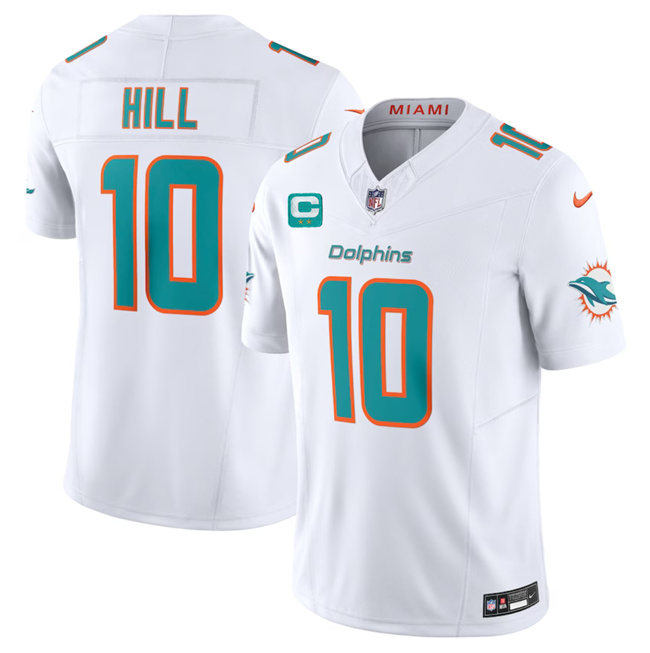 Men's Miami Dolphins #10 Tyreek Hill White 2023 F.U.S.E With 2-Star C ...