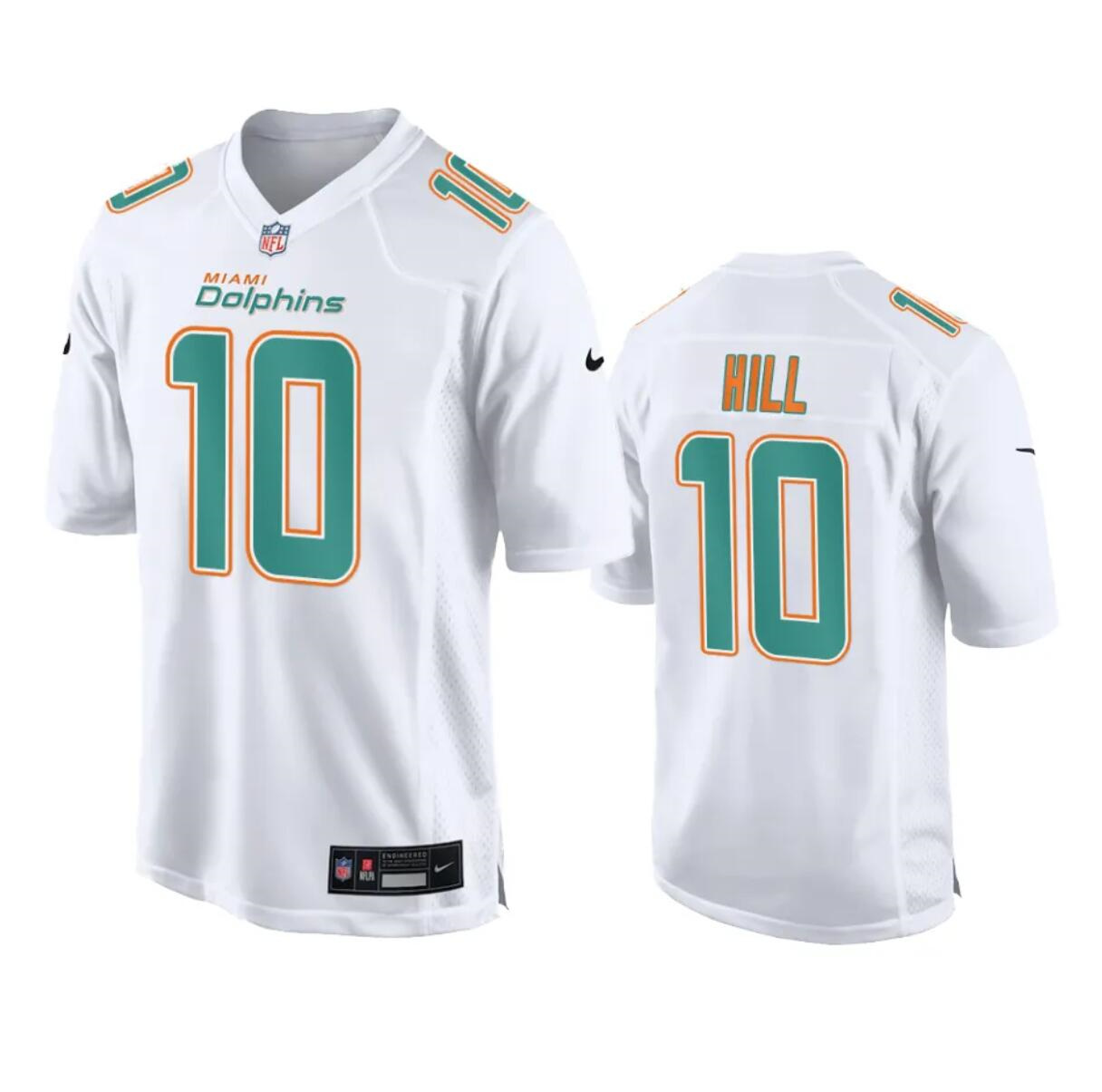 Men's Miami Dolphins #10 Tyreek Hill White Fashion Vapor Untouchable Stitched Football Jersey