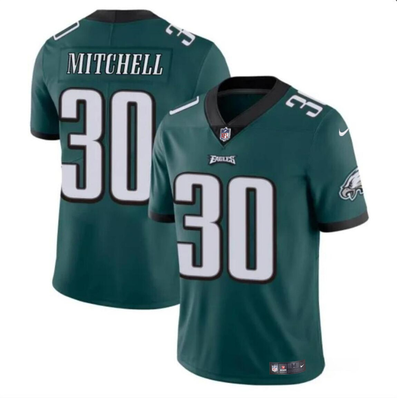 Men's Philadelphia Eagles #30 Quinyon Mitchell Green 2024 Draft Vapor Untouchable Limited Stitched Football Jersey