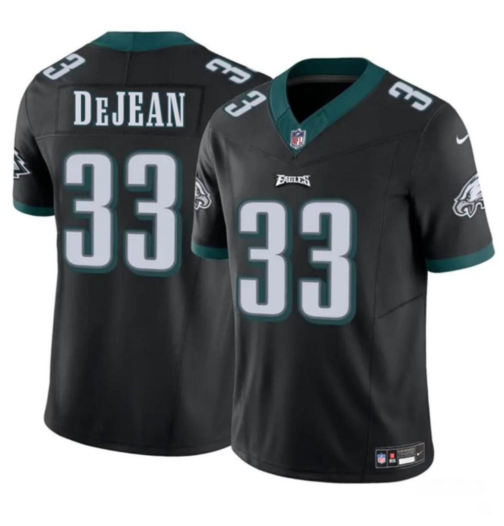 Men's Philadelphia Eagles #33 Cooper DeJean Black 2024 Draft F.U.S.E Vapor Untouchable Limited Stitched Football Jersey Men's Philadelphia Eagles #33 Cooper DeJean Black 2024 Draft F.U.S.E Vapor Untouchable Limited Stitched Football Jersey