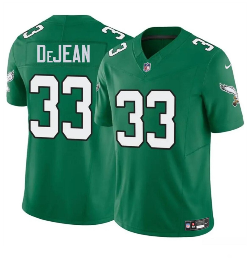 Men's Philadelphia Eagles #33 Cooper DeJean Green 2024 Draft F.U.S.E Vapor Untouchable Throwback Limited Stitched Football Jersey Men's Philadelphia Eagles #33 Cooper DeJean Green 2024 Draft F.U.S.E Vapor Untouchable Throwback Limited Stitched Football Jersey