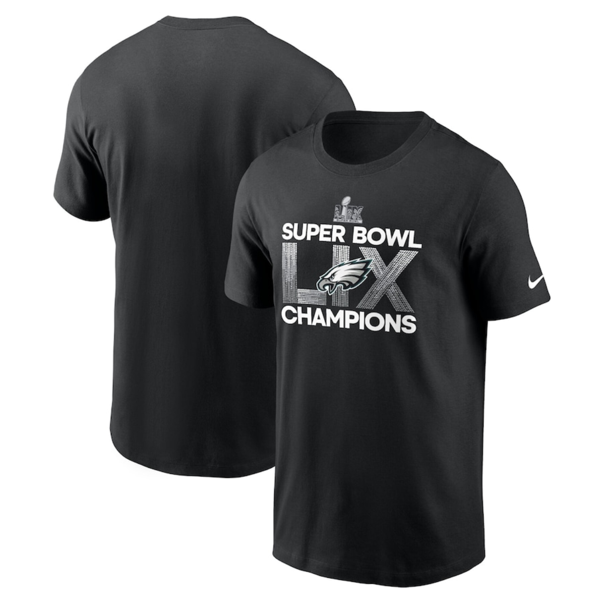 Men's Philadelphia Eagles Black Super Bowl LIX Champions Supplemental T-Shirt Men's Philadelphia Eagles Black Super Bowl LIX Champions Supplemental T-Shirt